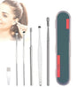 6 Pcs Earwax Removal Kit Stainless Steel Ear Cleaning Tool Set, Reusable Ear Pick